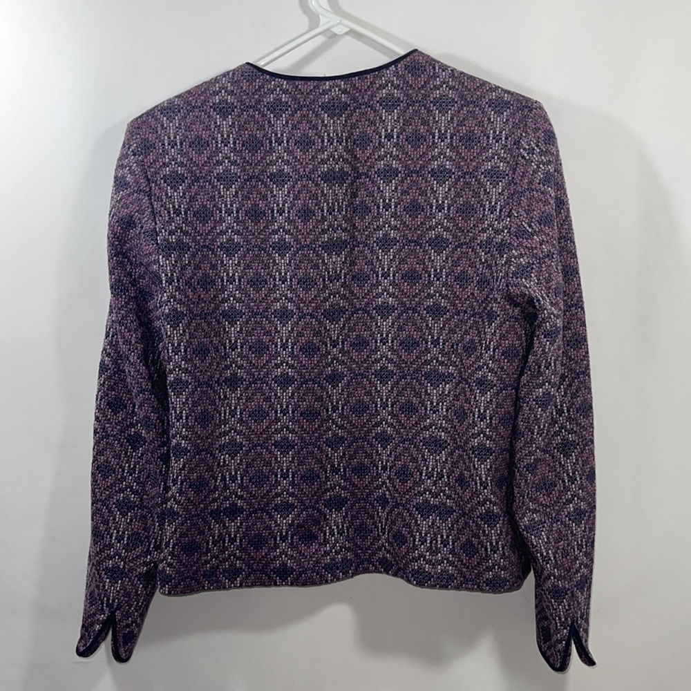 Pendleton Purple Patterned Wool Jacket Size 6 - image 5
